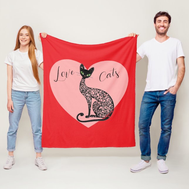 Liebe Katzen  Fleecedecke (Beispiel)