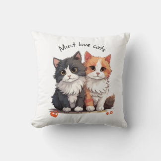 Liebe Katzen, Geschenk für Katzenliebhaber Kissen