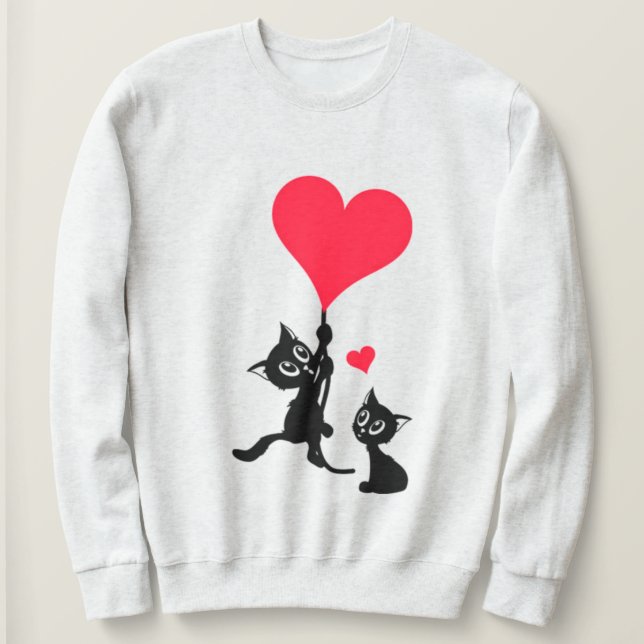 Liebe Katzen Hoodie – Cute & Cozy Style (Design vorne)