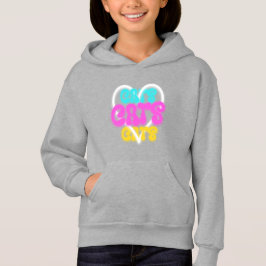 Liebe "Katzen Katzen" Herz Neon Girl Hoodie