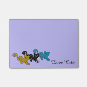 Liebe-Katzen-Post-Itanmerkungen Post-it Klebezettel