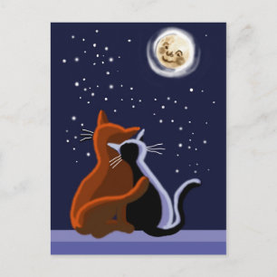 Liebe Katzen Postkarte