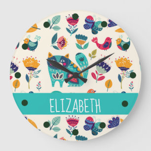 Liebe Katzen Skandinavien Kunst, Dichtung und Musi Große Wanduhr