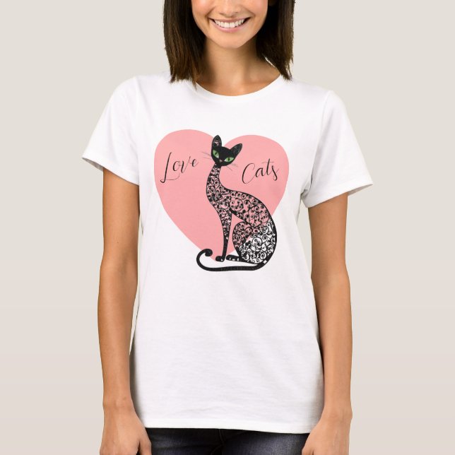 Liebe Katzen  T-Shirt (Vorderseite)