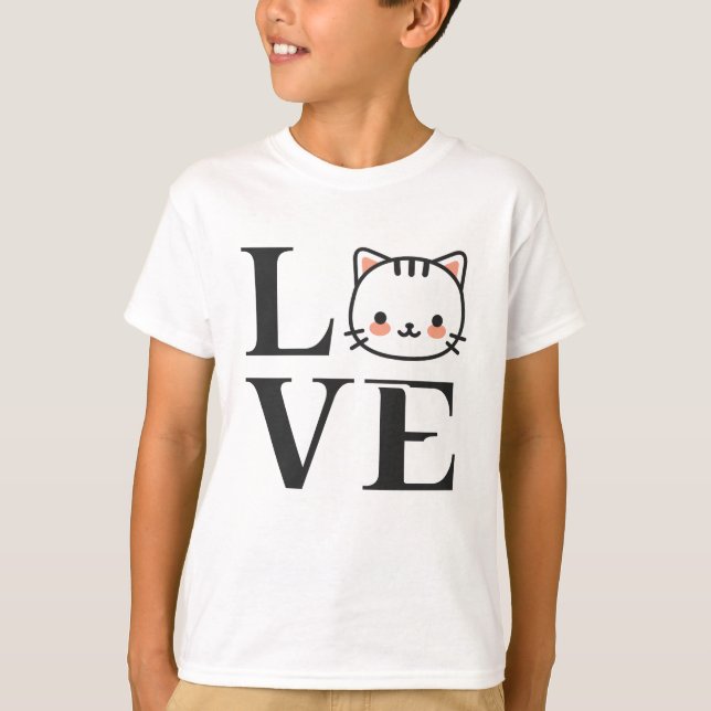 Liebe Katzen T-Shirt (Vorderseite)