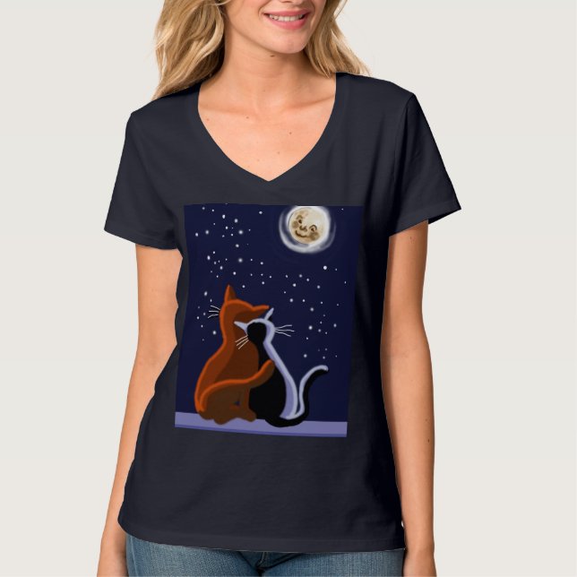 Liebe Katzen T-Shirt (Vorderseite)