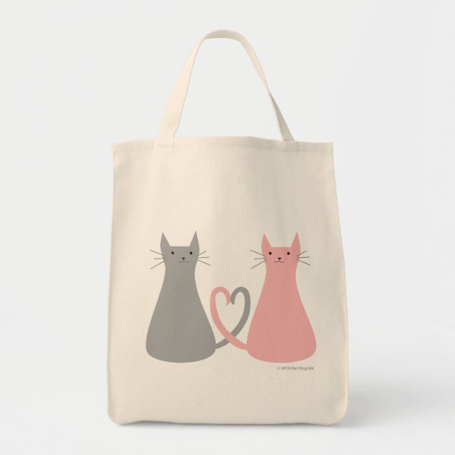 Liebe-Katzen-Tasche Tragetasche (Vorne)