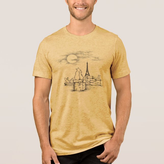 Liebe Katzen Tri-Blend Shirt (Vorderseite)