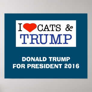 Liebe-Katzen-Trumpf Poster