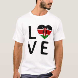 Liebe - Kenia-Flagge T-Shirt