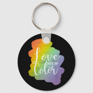 Liebe kennt keine Farbgrenze Regenbogen Schwarz Schlüsselanhänger