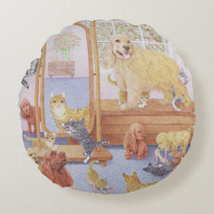 Liebe kennt keine Grenzen Rundes Kissen