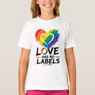 Liebe kennt keine Labels – Regenbogenherz Pride-De T-Shirt