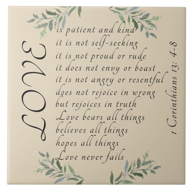 Liebe Keramik Fliese (Vorderseite)