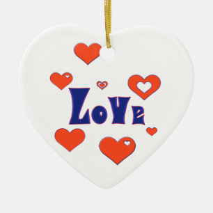 Liebe Keramik Ornament