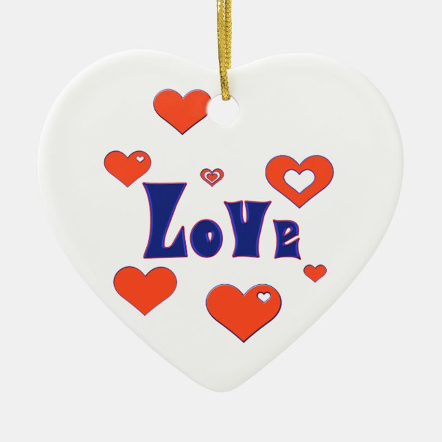 Liebe Keramik Ornament (Vorne)