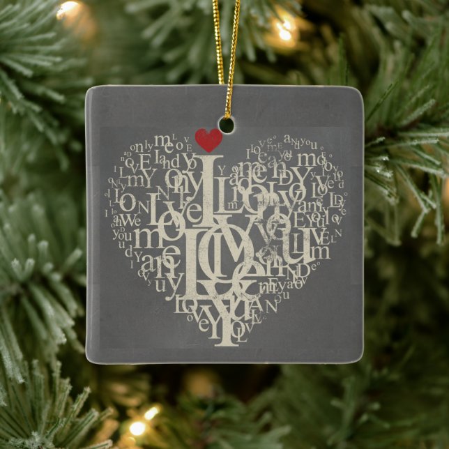 Liebe Keramik Ornament (Baum)