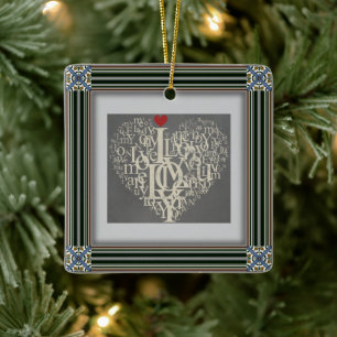 Liebe Keramik Ornament
