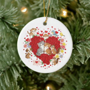 Liebe Keramik Ornament
