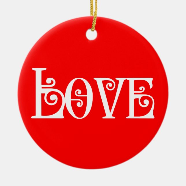 LIEBE KERAMIK ORNAMENT (Vorne)