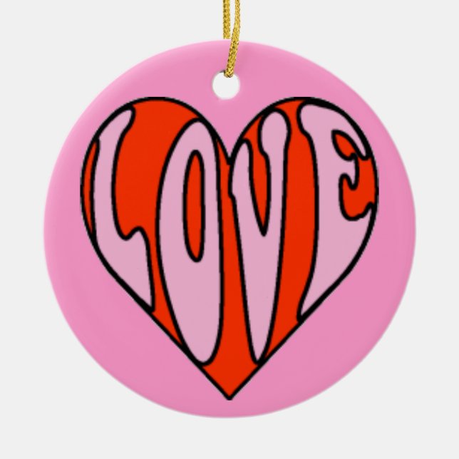 Liebe Keramik Ornament (Vorne)