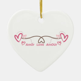 Liebe Keramik Ornament