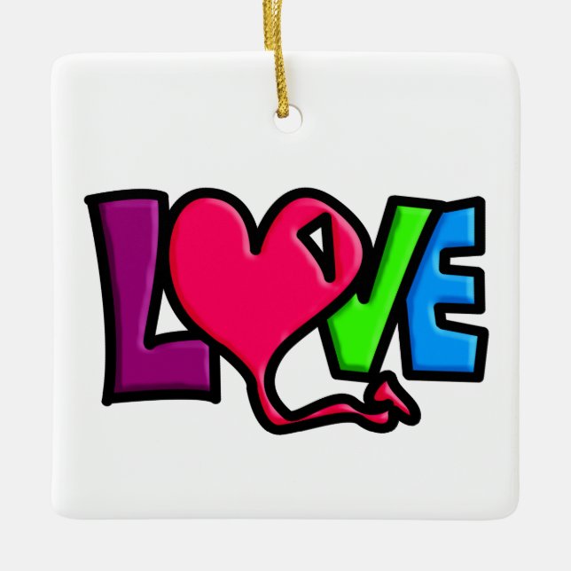 Liebe Keramikornament (Vorderseite)