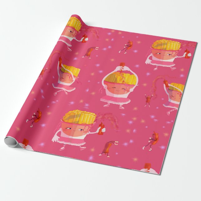 Liebe Ketchup Geschenkpapier (Ungerollt)