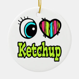Liebe Ketchup Keramik Ornament