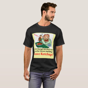 Liebe-Ketschup der schwarzen Männer des T - T-Shirt