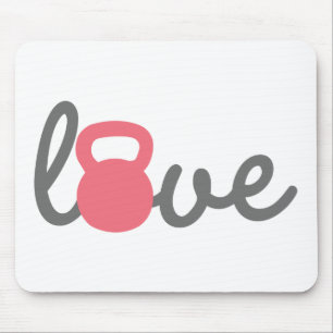 Liebe Kettlebell Rosa Mousepad