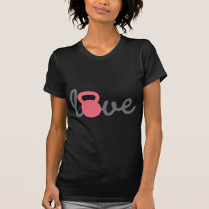 Liebe Kettlebell Rosa T-Shirt