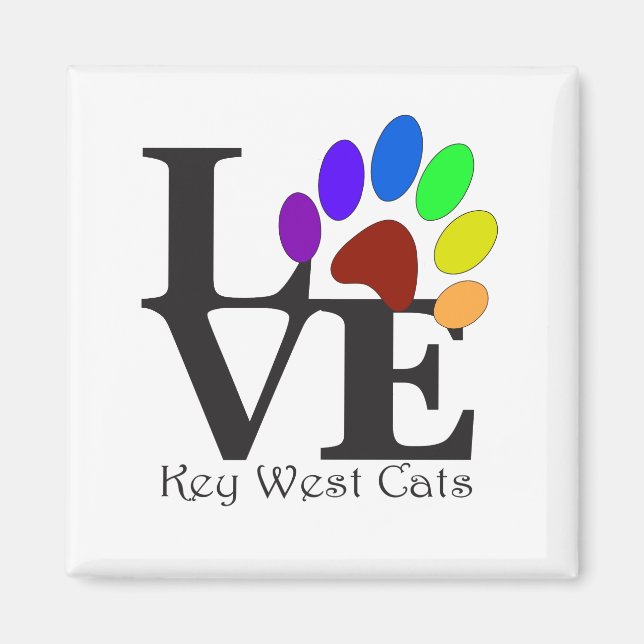 LIEBE Key West Cats Magnet (Vorne)
