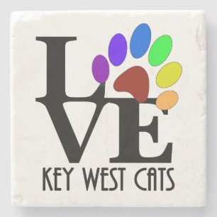 LIEBE Key West Cats Steinuntersetzer