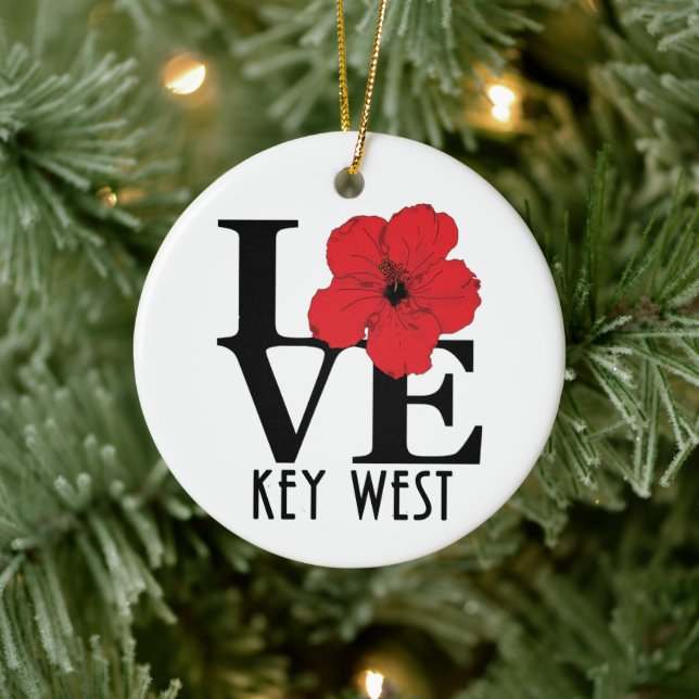 LIEBE Key West Florida Keramik Ornament (Baum)