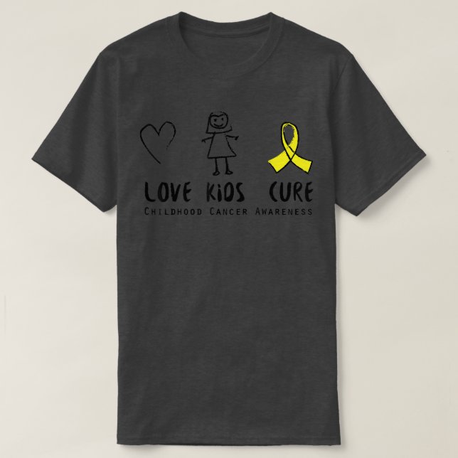 Liebe Kids heilen Krebs im Kindesalter Sensibilisi T-Shirt (Design vorne)