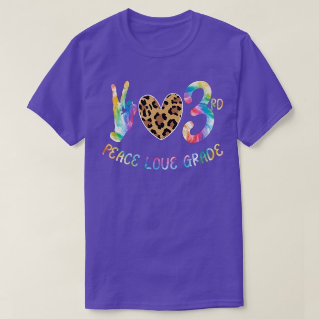 Liebe "Kids Peace" 3. Klasse zurück zur Krawatte d T-Shirt (Design vorne)