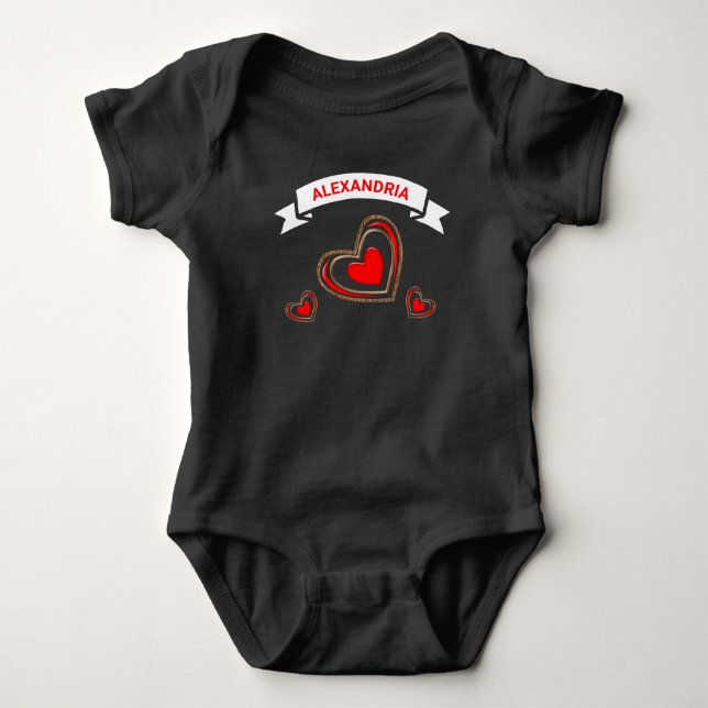 Liebe Kind Säugling Mädchen personalisieren Baby Strampler (Vorderseite)