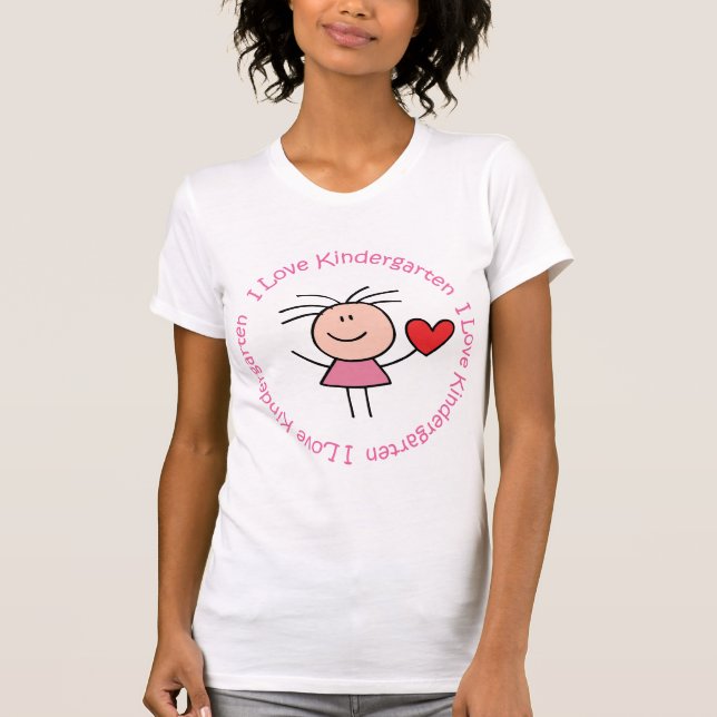 Liebe-Kindergarten des SchulStrichmännchen-I T-Shirt (Vorderseite)