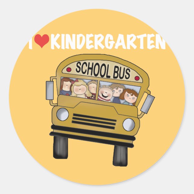 Liebe Kindergarten Runder Aufkleber (Vorderseite)