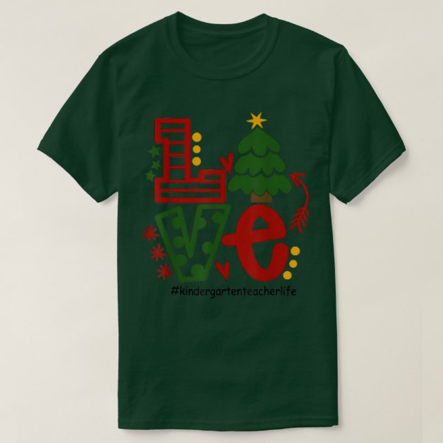 Liebe Kindergarten Weihnachtsbaumdekoration Weihna T-Shirt (Design vorne)