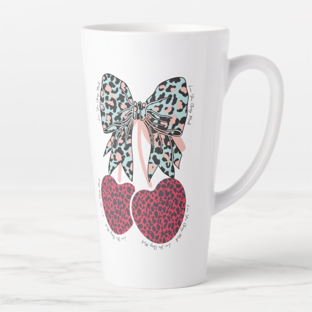 Liebe Kirsche viel lustiges Obst Milchtasse (Rechts)