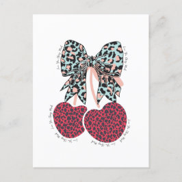 Liebe Kirsche viel lustiges Obst Postkarte