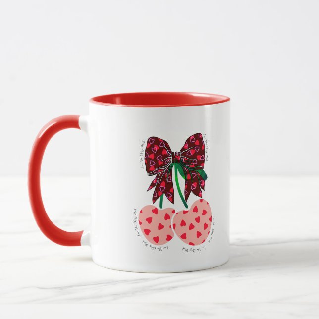 Liebe Kirsche viel lustiges Obst Tasse (Links)