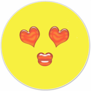 Liebe Kiss Hearts Emoji Aufkleber