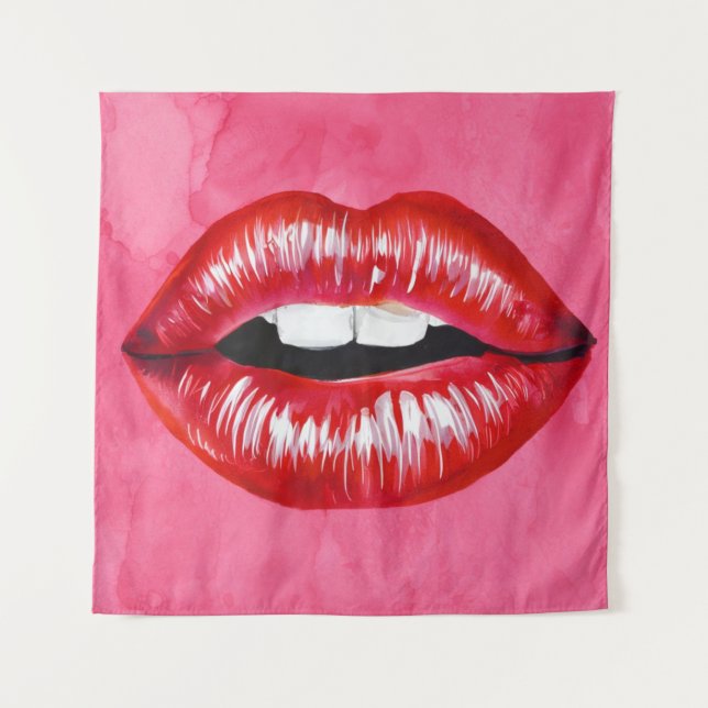 Liebe Kiss Wandteppich (Vorderseite)