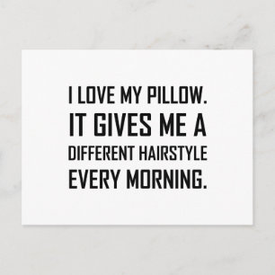 Liebe Kissen Unterschiedliche Frisur Funny Funny Postkarte