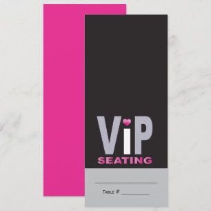 LIEBE & KISSES Hot Pink Bat Mitzvah Escortkarte Einladung