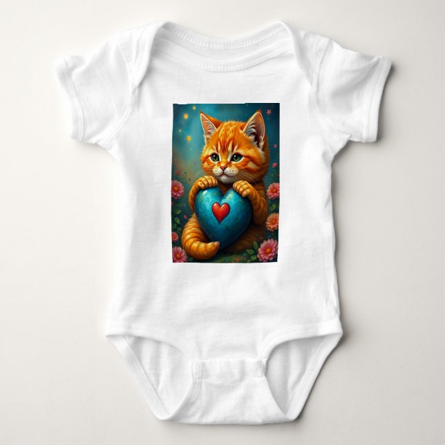 Liebe Kitty Baby Strampler (Vorderseite)