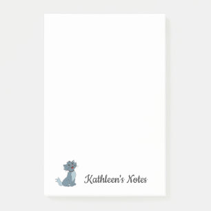 Liebe Kitty Cat   Text anpassen   Gray Kitty Post-it Klebezettel